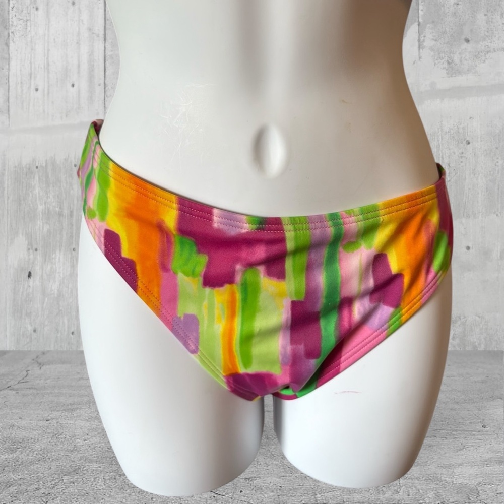Victoria’s Secret pink rainbow bikini swim bottoms Large